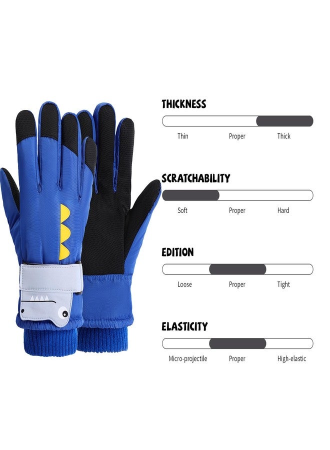 coclothy Ski Gloves Winter Snow Gloves Waterproof Winter Warm Glove for Snowboarding, Sledding Blue - Klein Blue - Image 4